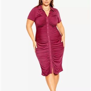 Dress/ women/ plus size/XS/14/ City Chic/ pink dress.